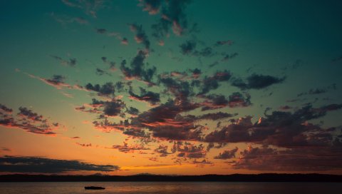 море, небо, облака