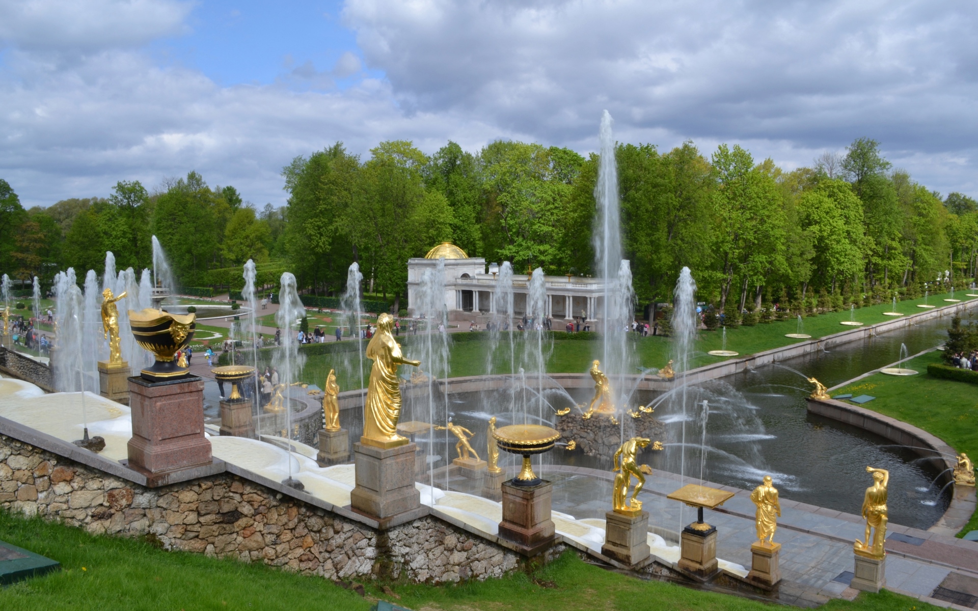 Картинки Петергоф, фонтаны, парк фото и обои на рабочий стол