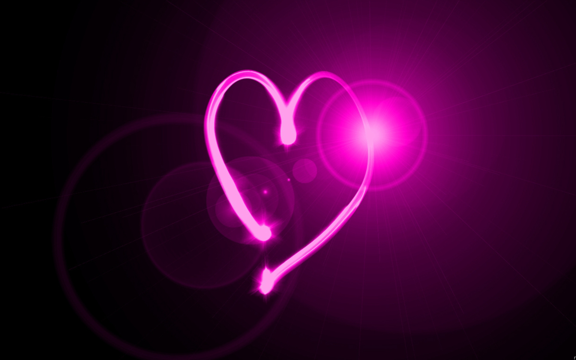 Фиолетовое неоновое сердце