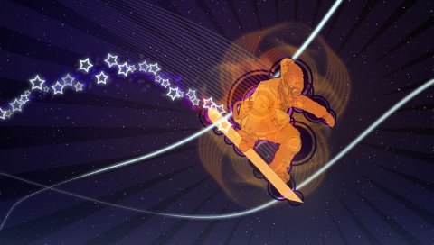 сноуборд, сноубордист, рисование
