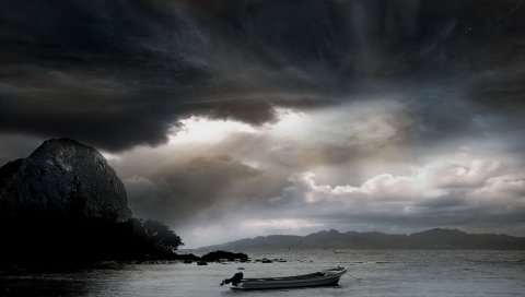 море, небо, вечер