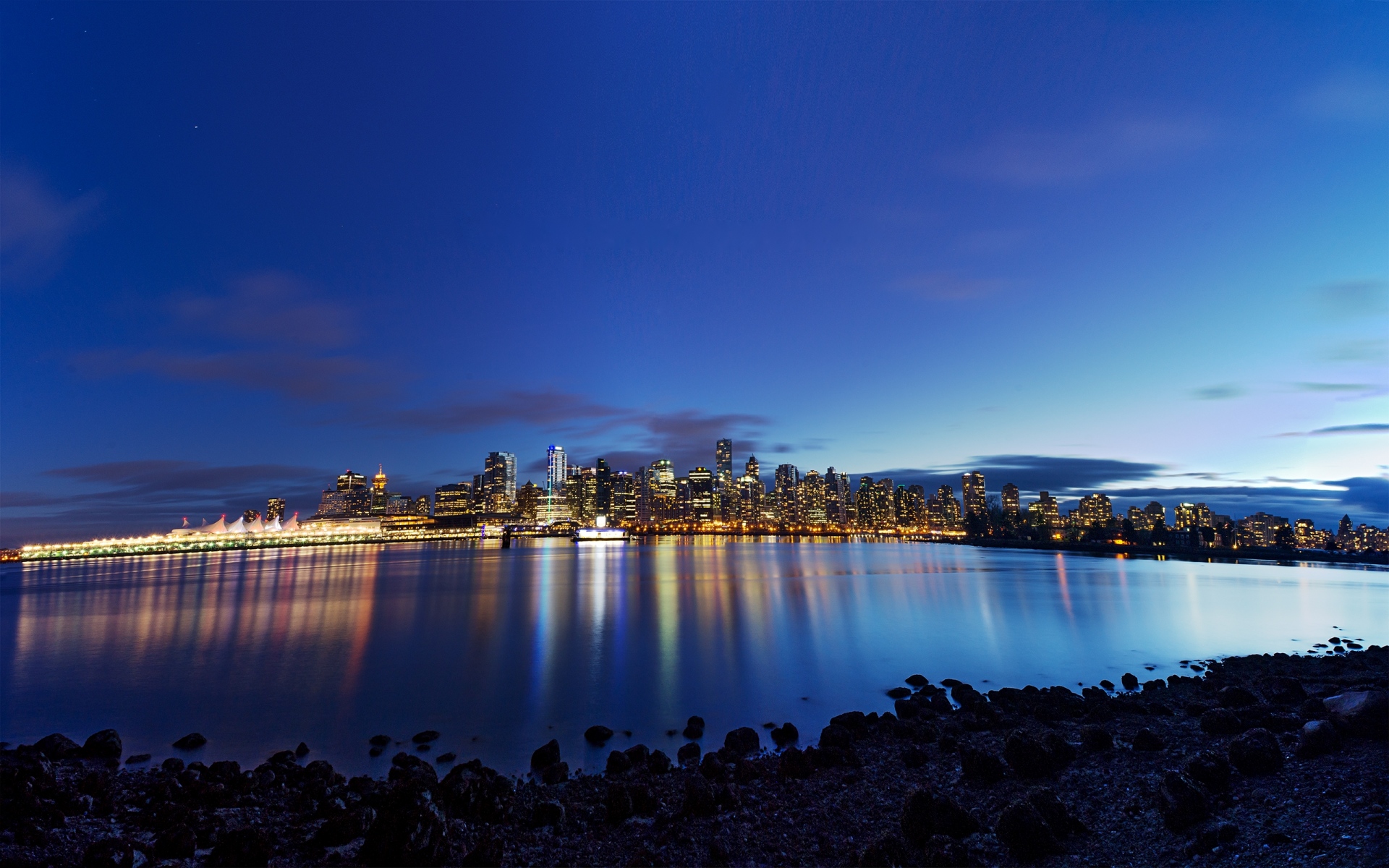 Картинки Ванкувер, ночь, панорама фото и обои на рабочий стол