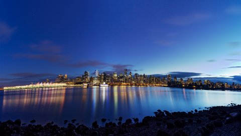 Ванкувер, ночь, панорама