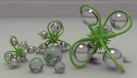 Цифровое искусство, 3d, шары, фигура