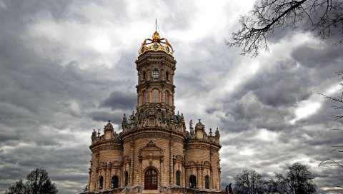 Россия, церковные знаки, дубровицы, подольск, облака