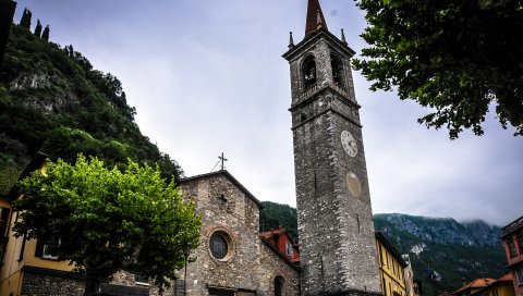 Италия, гора, башня