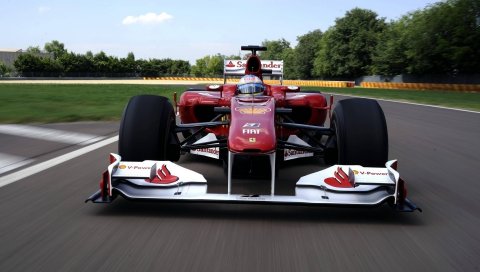 F1, fernando alonso, ferrari f10, скорость, ferrari