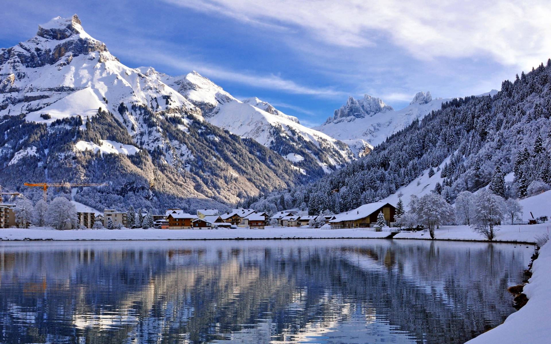 Картинки Швейцария, кантон обвальден, engelberg, озеро, горы, пейзаж фото и обои на рабочий стол