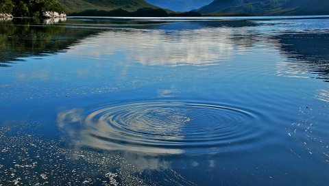 Австралия, горы, озеро, вода, круги