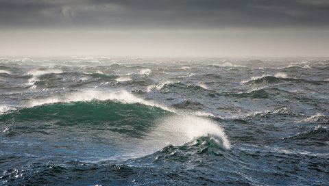 Беринговое море, волны, буря, море