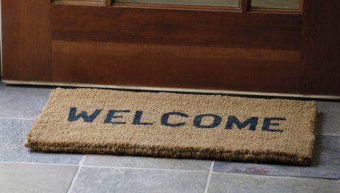 Doormat, знак, поздравительная