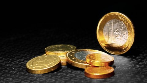 монета, евро, золото