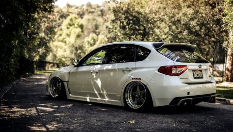 Subaru, авто, автомобиль, автомобили, деревья