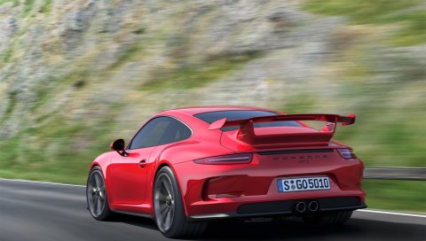 Porsche 911 GT3, авто, автомобиль, автомобили, скорость, красный