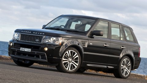 Land Rover, Range Rover, спорт, Штормер, варьировались ровер спорт, вседорожник, фронт, черный, небо