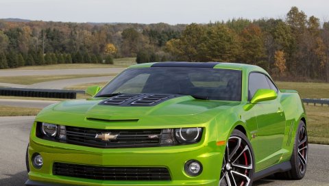 Chevrolet Camaro, автомобили, автомобиль, зеленый