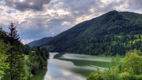 Горы, реки, облака, природа