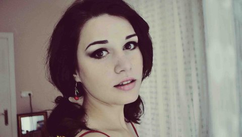 Глаза, брюнетка, девушка, макияж