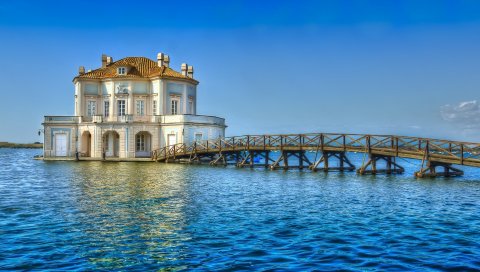 Баколи, италия, море, мост, здание