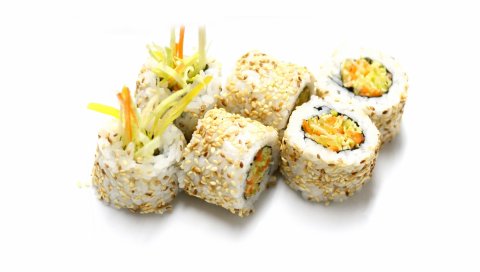 Суши, белый, кунжут, овощи
