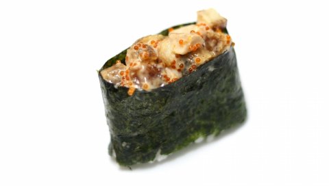 Суши, белые, яйца, мясо