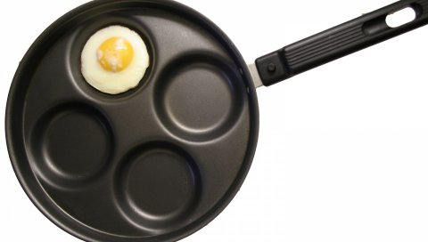 пронизывают, жареное, продукты питания, углубление, белый фон