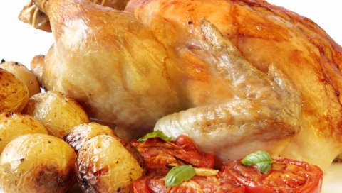 курица, приготовление пищи, продукты питания, белый фон, овощи