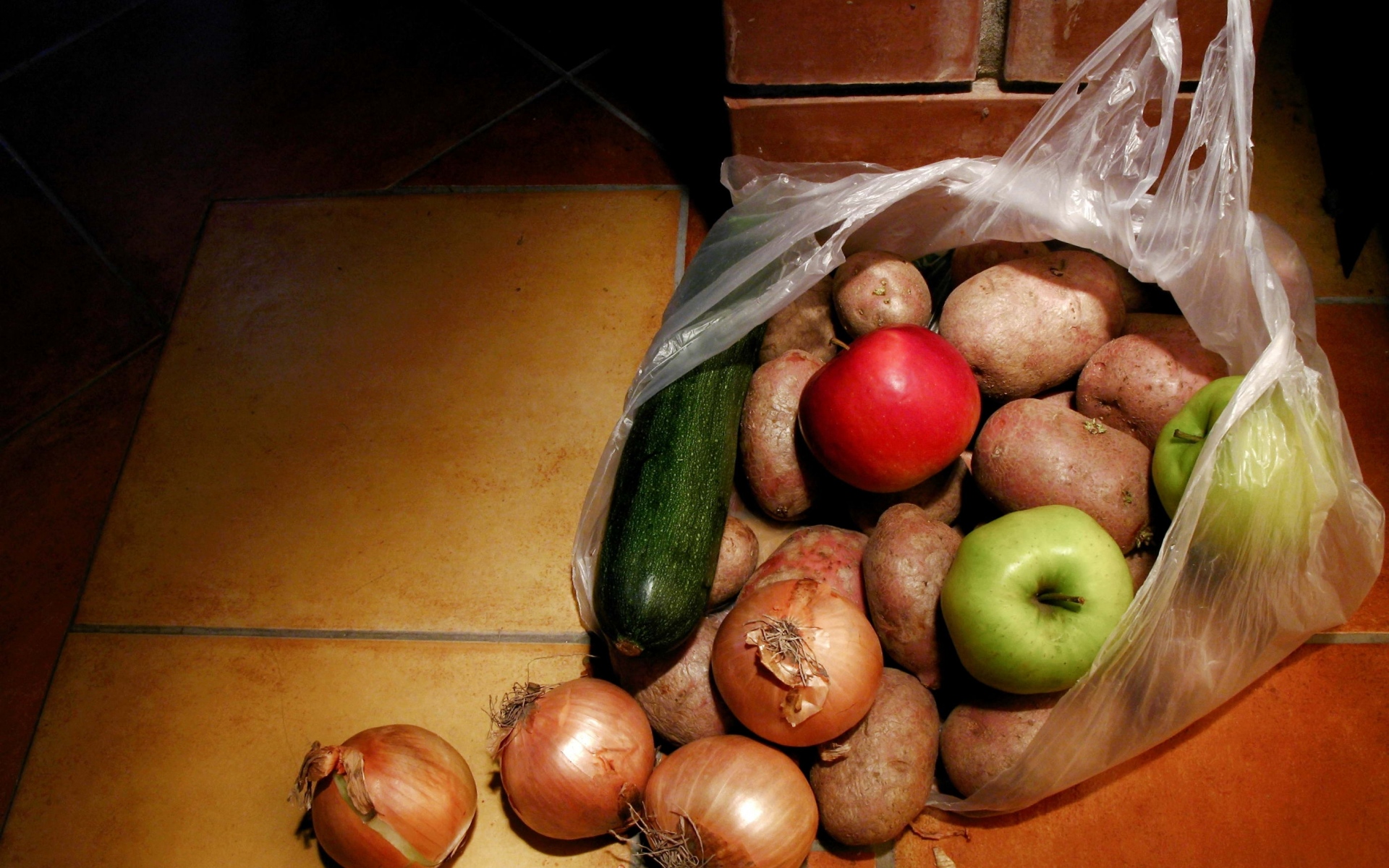 Картинки мешок, продукты питания, овощи, фрукты фото и обои на рабочий стол