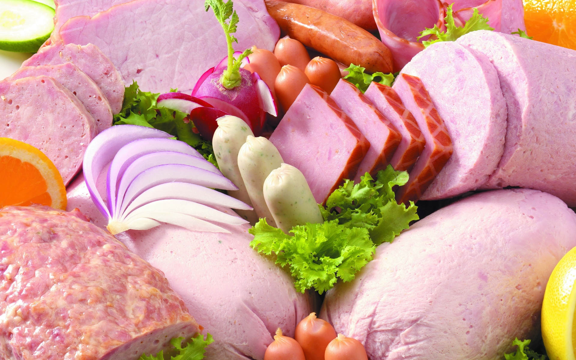 Картинки ausage, хот - доги, редис, капуста фото и обои на рабочий стол