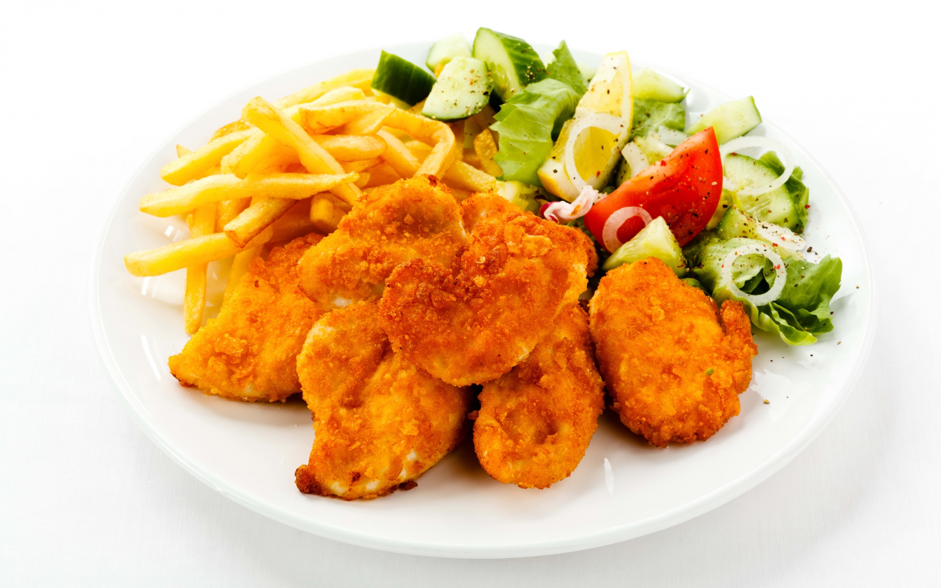 Картинки картофель, мясо, салат, котлеты фото и обои на рабочий стол