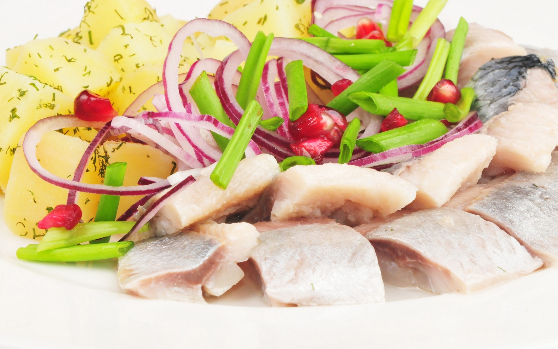 Картинки картофель, лук, сельдь, пластинчатые фото и обои на рабочий стол