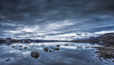 озеро, kleyvarvatn, пейзаж