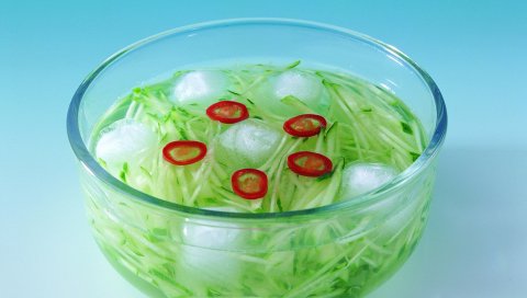 продукты питание, капуста, вода, кубики, лед