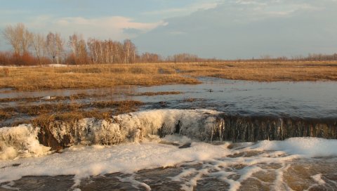 весна, наводнения, растаял, Кокчетав, природа, апрель