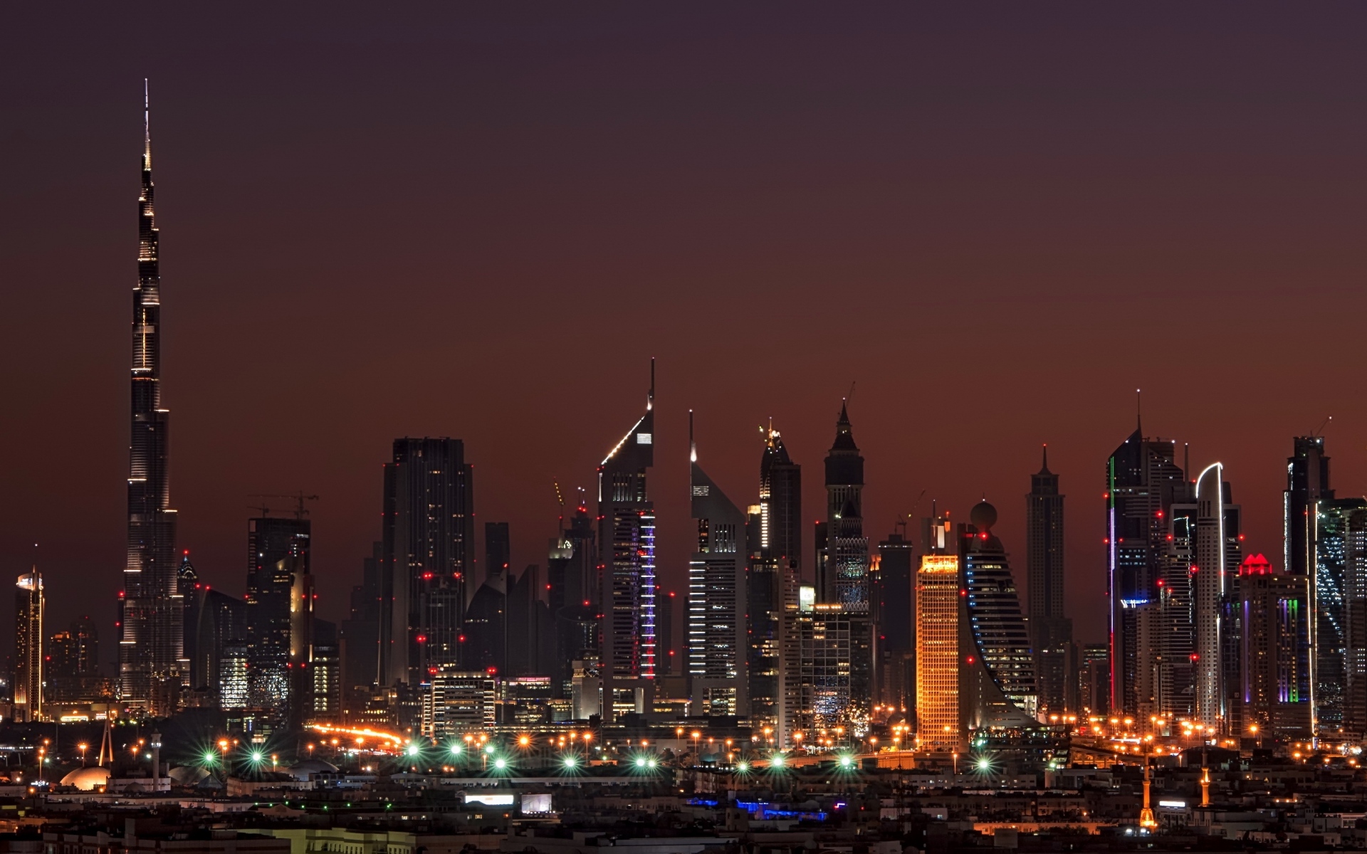 Картинки Дубай, Объединенные арабские эмираты, ночь, дом, высотные фото и обои на рабочий стол