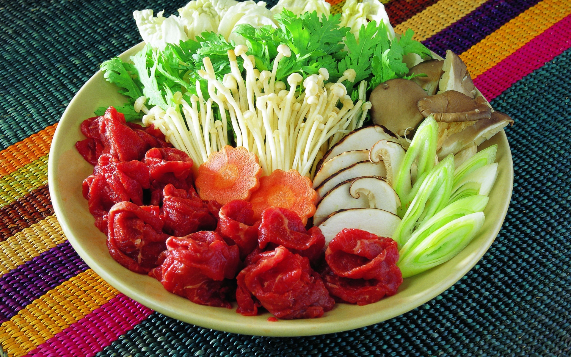 Картинки Грибы, овощи, мясо фото и обои на рабочий стол