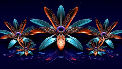 Цветы, фрактал, букет