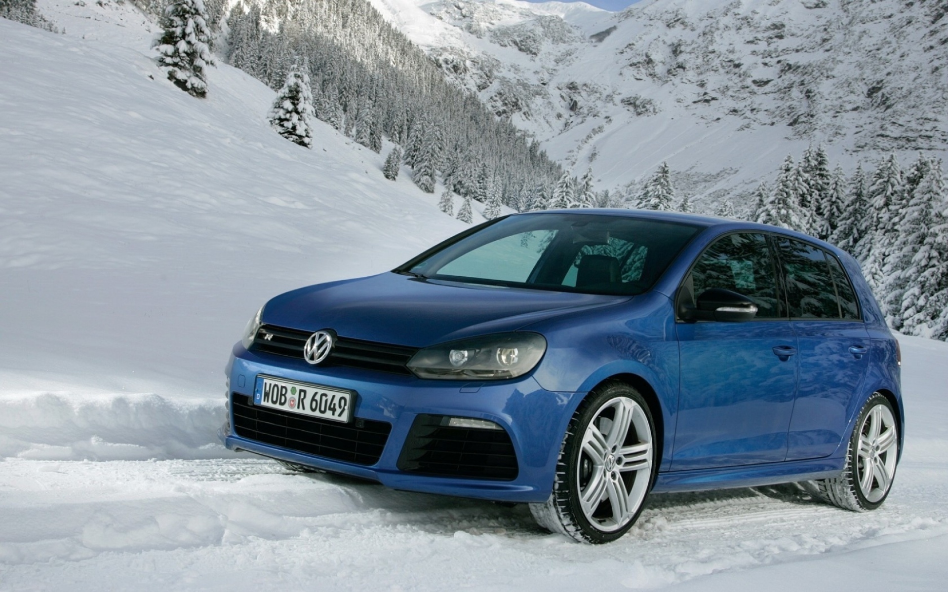 Картинки Горы, снег, volkswagen фото и обои на рабочий стол