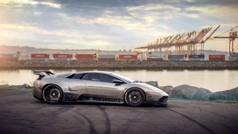 Lamborghini murcielago, автомобиль, дрифт