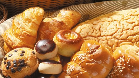 Хлеб, булочки, булочки, пирожные, шоколад, пончики,