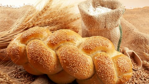 Хлеб, кунжут, мешок, мука, зерно, пшеница, уши