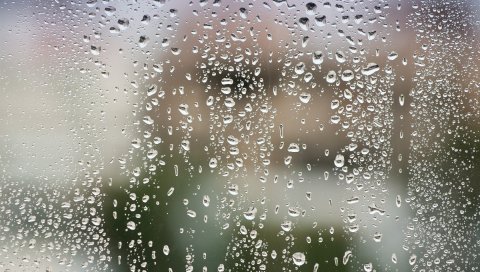 после дождя, стекло, вода, капли