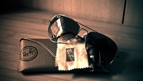очки, случай, Ray Ban