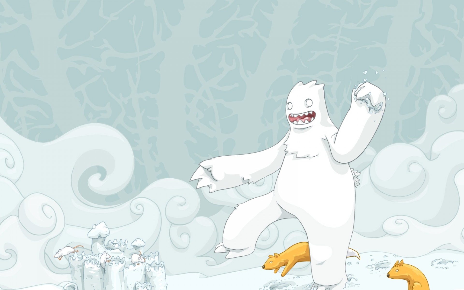 Белое чудище. Снежный монстр. Белый монстр. Снежное чудовище. Белый снежный монстр.