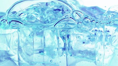 лед, пузыри, жидкость, вода