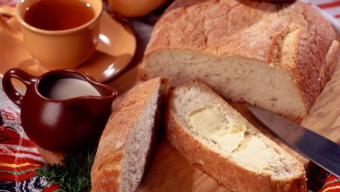 Хлеб, масло, выпечка