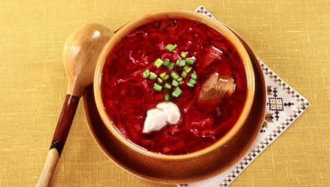 Суп, тарелка, зелень, вкусный