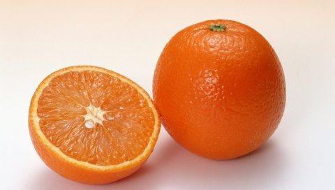 Оранжевый, спелый, ломтик, цитрусовые, вкусный