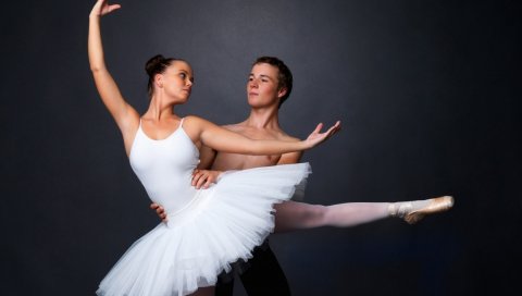 Девушка, мальчик, балет, танцы