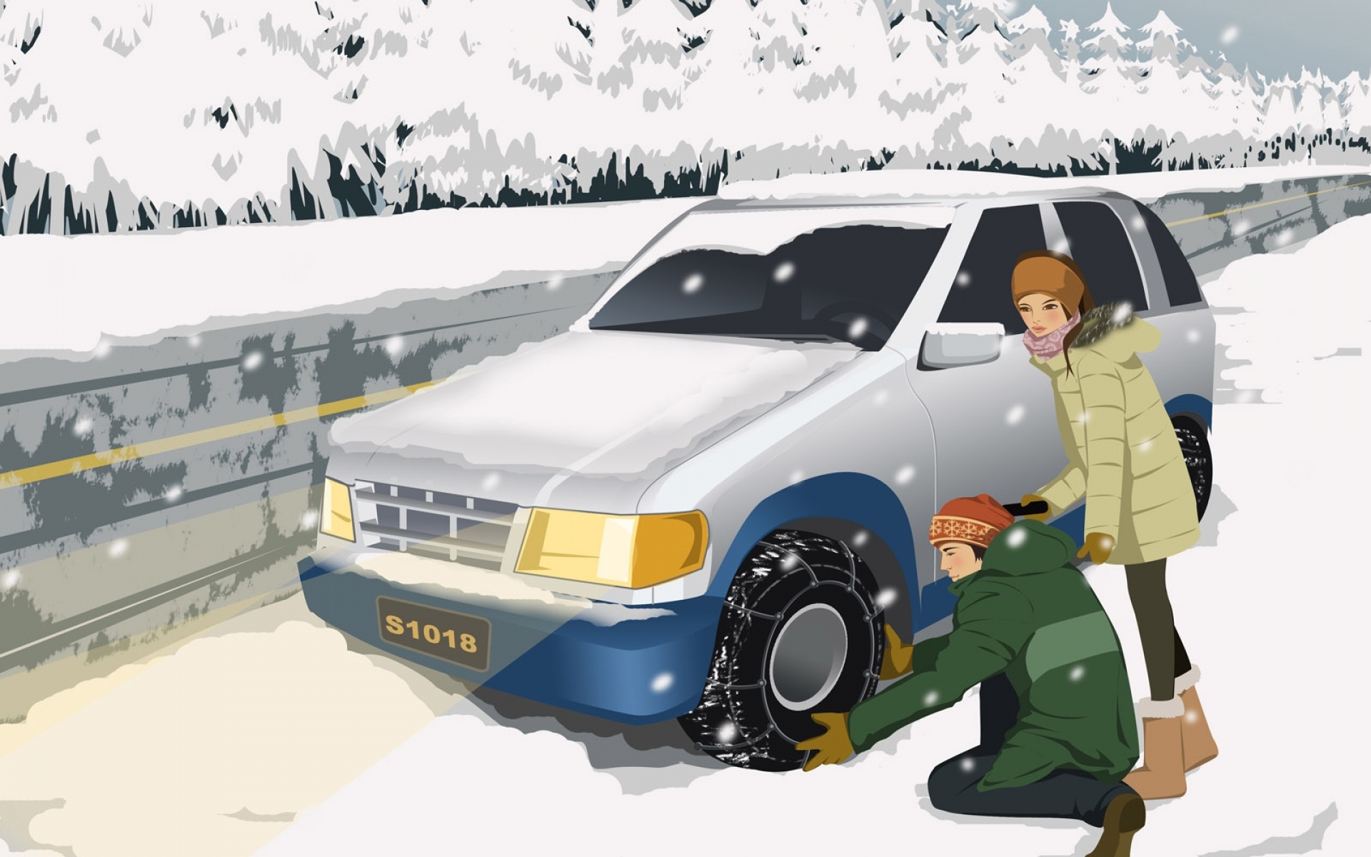 Картинки Автомобиль, зима, пар, авария фото и обои на рабочий стол